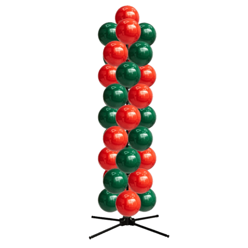 Ballonpilaar vóór de transformatie naar Noël