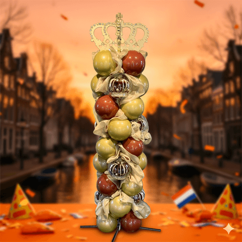 Ballonpilaar in Fête du Roi-thema na transformatie