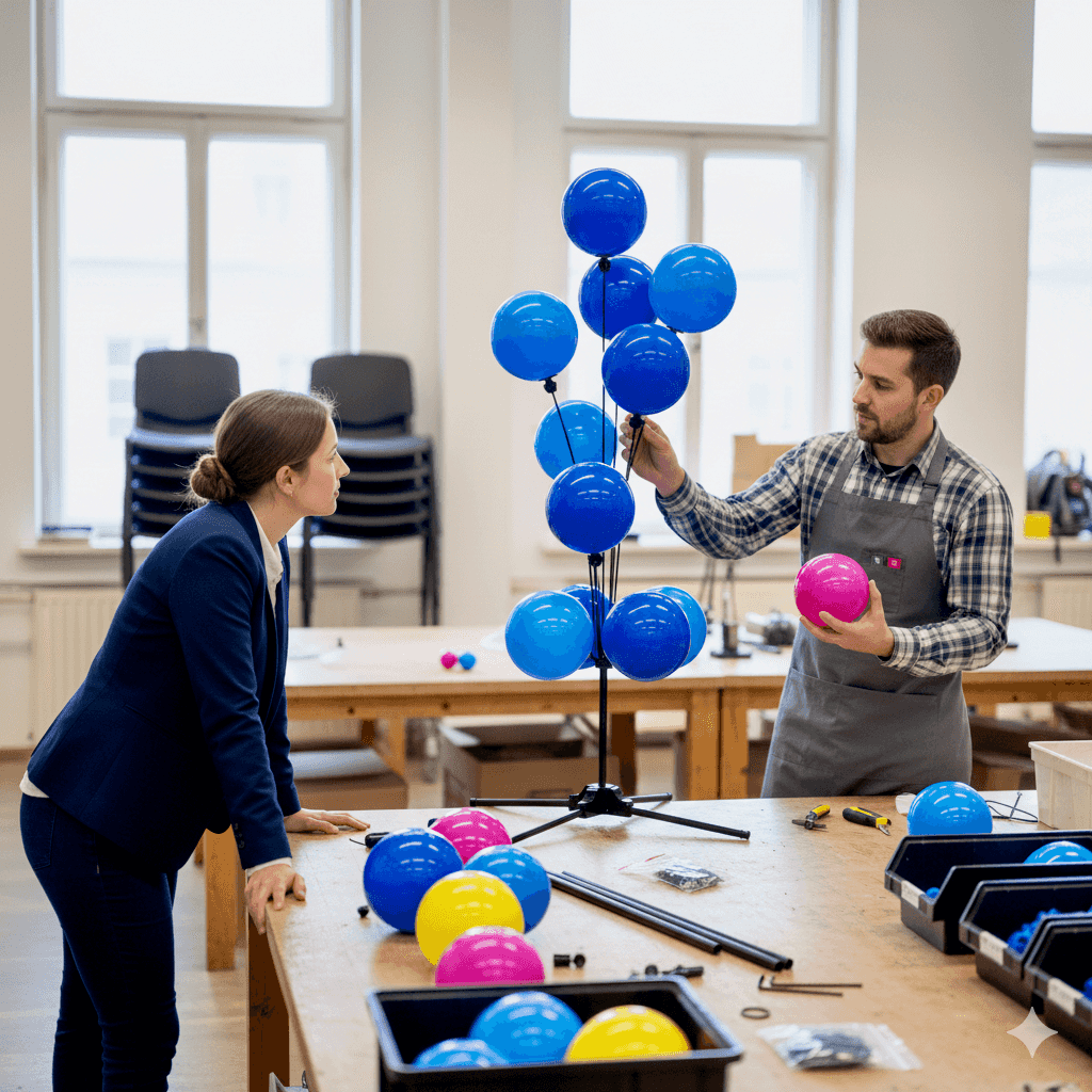 Équipe PilaMania sympathique prête à vous aider avec les questions et conseils sur la décoration de ballons