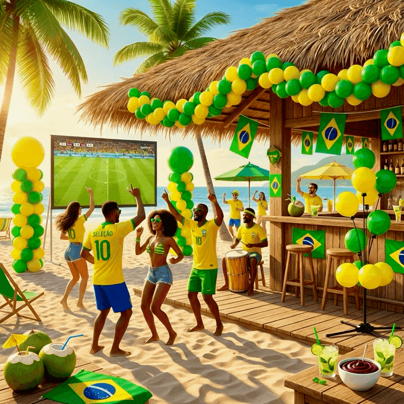 Accent de ballons lors d'un événement de football