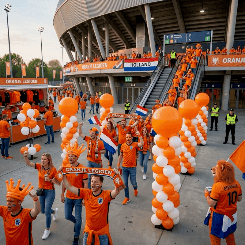 Hauts piliers de ballons comme décoration marquante
