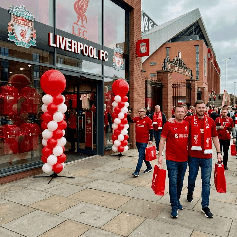 Ballons colorés pour la décoration de football