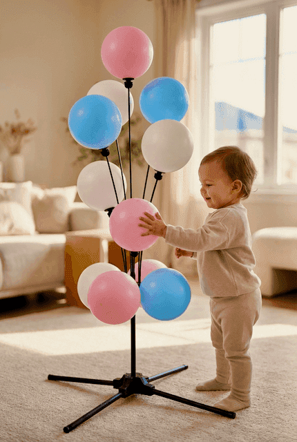 Décoration de ballons PilaMania sans latex pour gender reveal, sûre autour des bébés et jeunes enfants