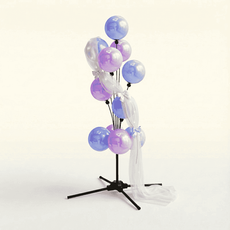 Fontaine de ballons de révélation de sexe rêveuse dans des tons pastel doux avec des banderoles de tulle blanc et des accents transparents