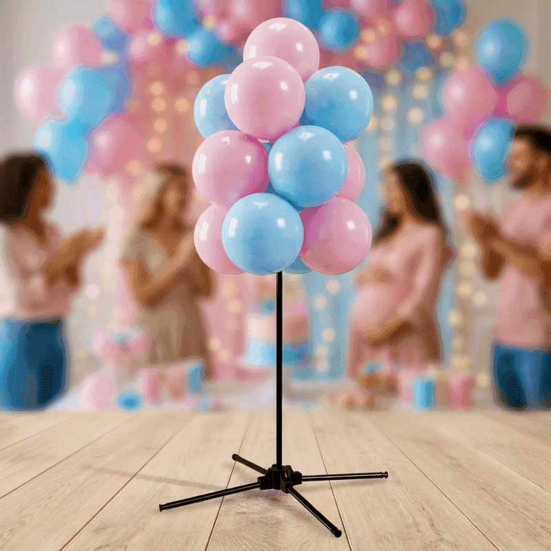 Grappe de ballons de révélation de sexe en rose et bleu
