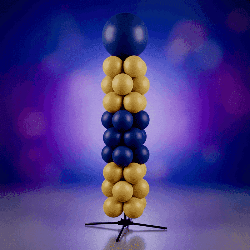 Colonne de ballons colorée comme décoration d'accueil lors d'un événement