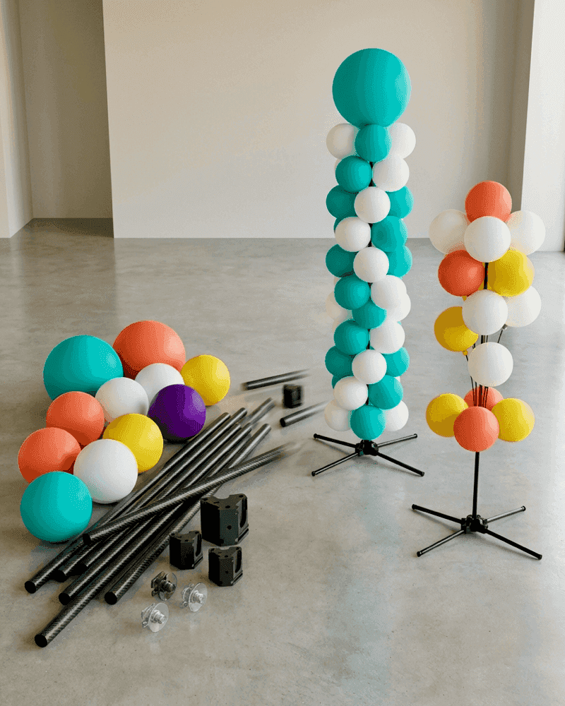 Composants PilaMania se transformant en différentes décorations