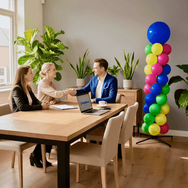 Partenaires et clients collaborant sur des projets de décoration