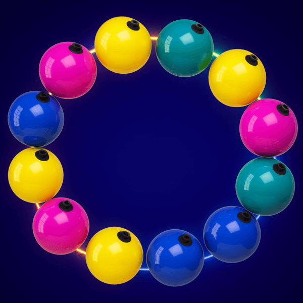 Décorations festives colorées rayonnant de joie et de créativité