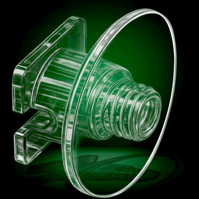 Module de décoration PilaMania en ABS recyclé transparent — fixe ballons et éléments décoratifs au cadre avec raccord M12 et passage LED