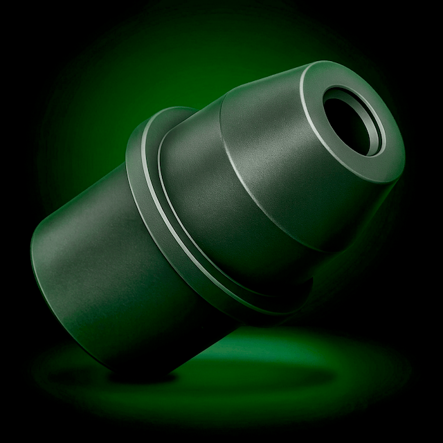 Module connecteur tige PilaMania en ABS recyclé anthracite — pour positionnement flottant de ballons sans hélium via guidage central de tige