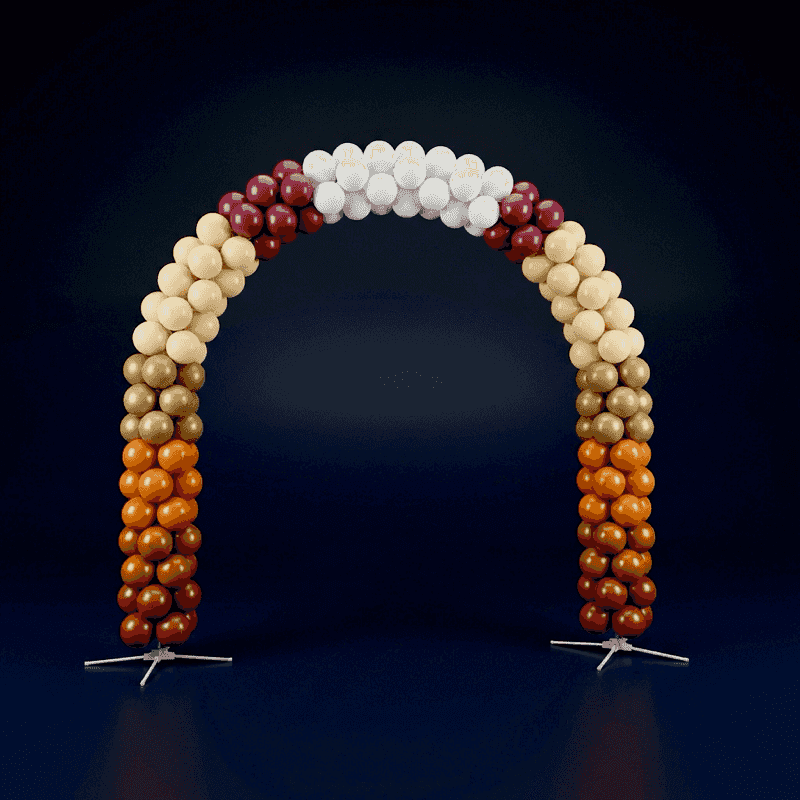 Arche de ballons PilaMania comme entrée festive