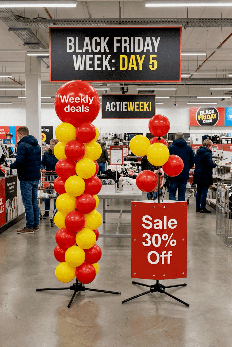 Décoration de ballons PilaMania avec des couleurs constantes semaine après semaine