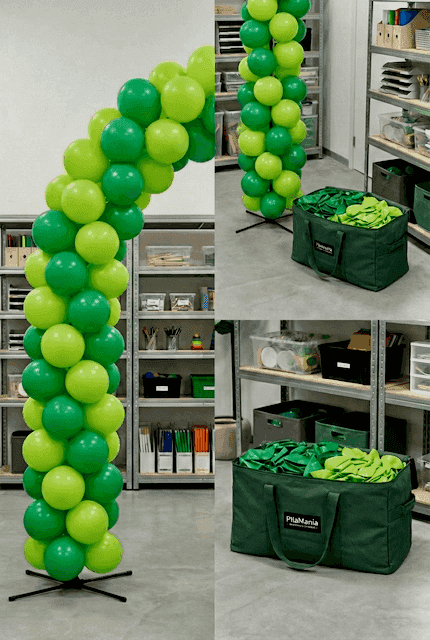 Décoration PilaMania en ballons comme choix durable pour un établissement certifié Éco-École