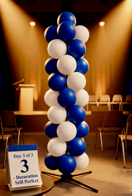 Décoration en ballons qui reste parfaite plusieurs jours pour les cérémonies de remise des diplômes baccalauréat BTS et licence