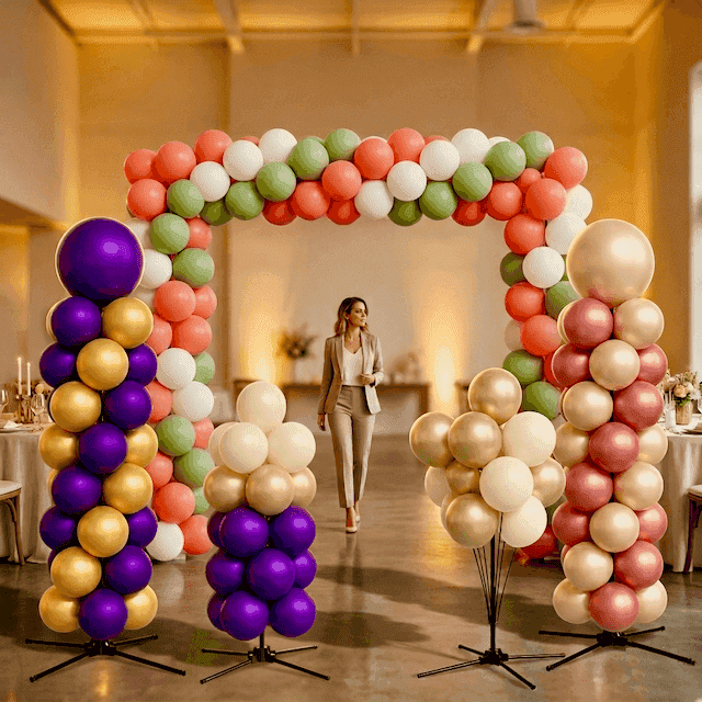 Décoration de ballons réutilisable pour fêtes à thème — colonnes, arches et fontaines de PilaMania
