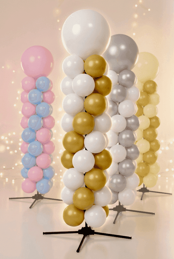 La même décoration de ballons PilaMania utilisée lors d'un mariage et 25 ans plus tard lors de la fête d'anniversaire